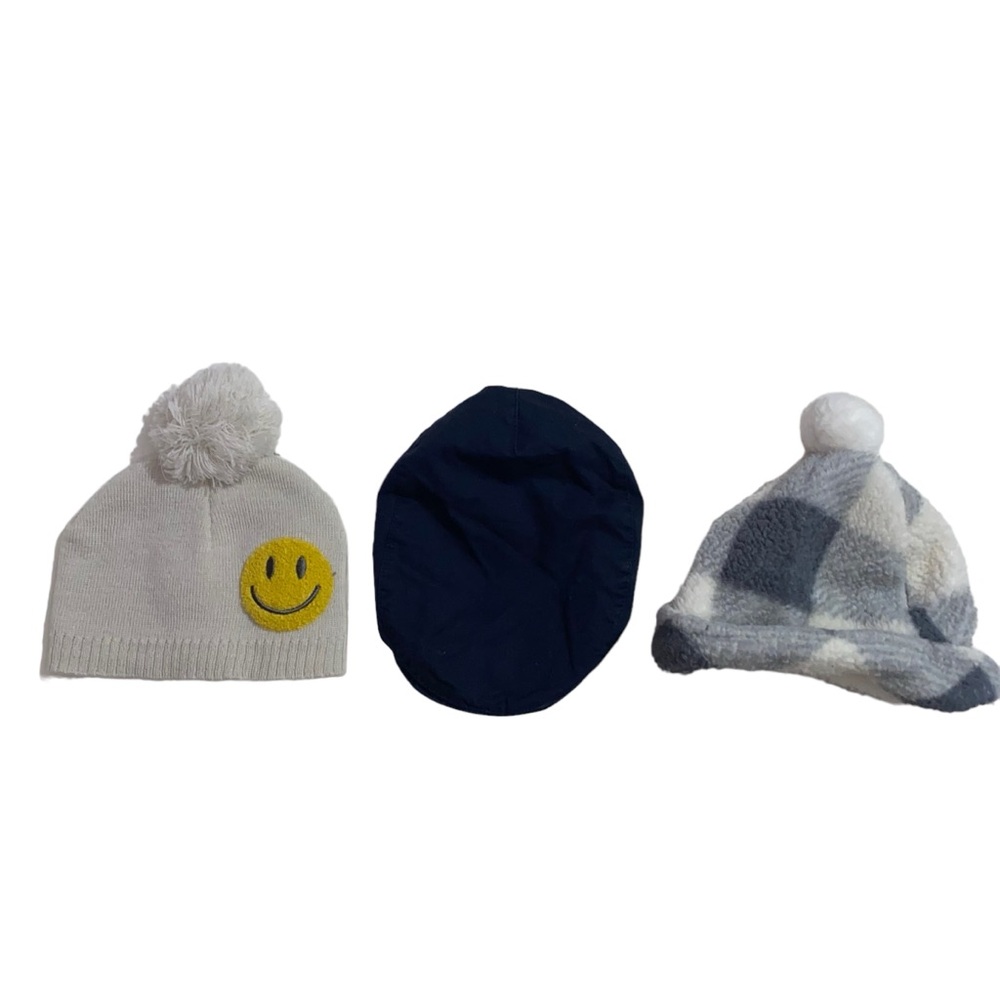 Paper Boys Hat Baby Flat Cap 2 Baby Boy Beanies Sz 6-9M 17-21lbs.